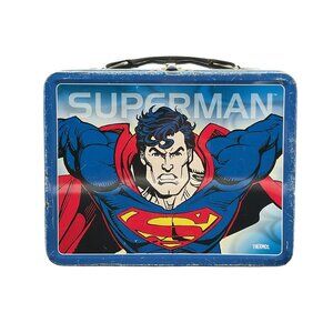 Vintage Superman Metal Lunchbox By Thermos 1998 8.5"H x 7"W